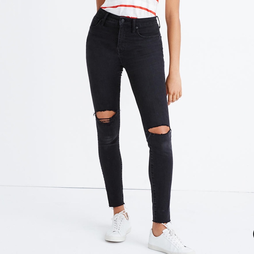 NWOT Madewell 9” High-Rise Skinny in Black Sea 28